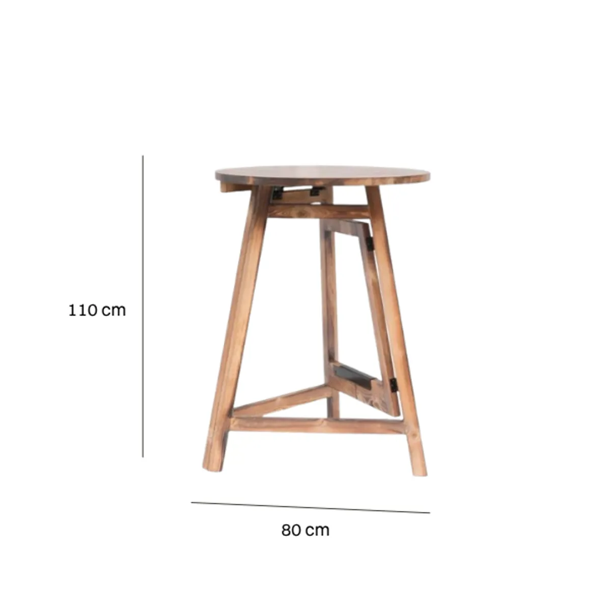 Miza barska Wood 80, rjava